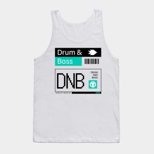 DRUM AND BASS  - DNB Ticket Steez (black/teal) Tank Top